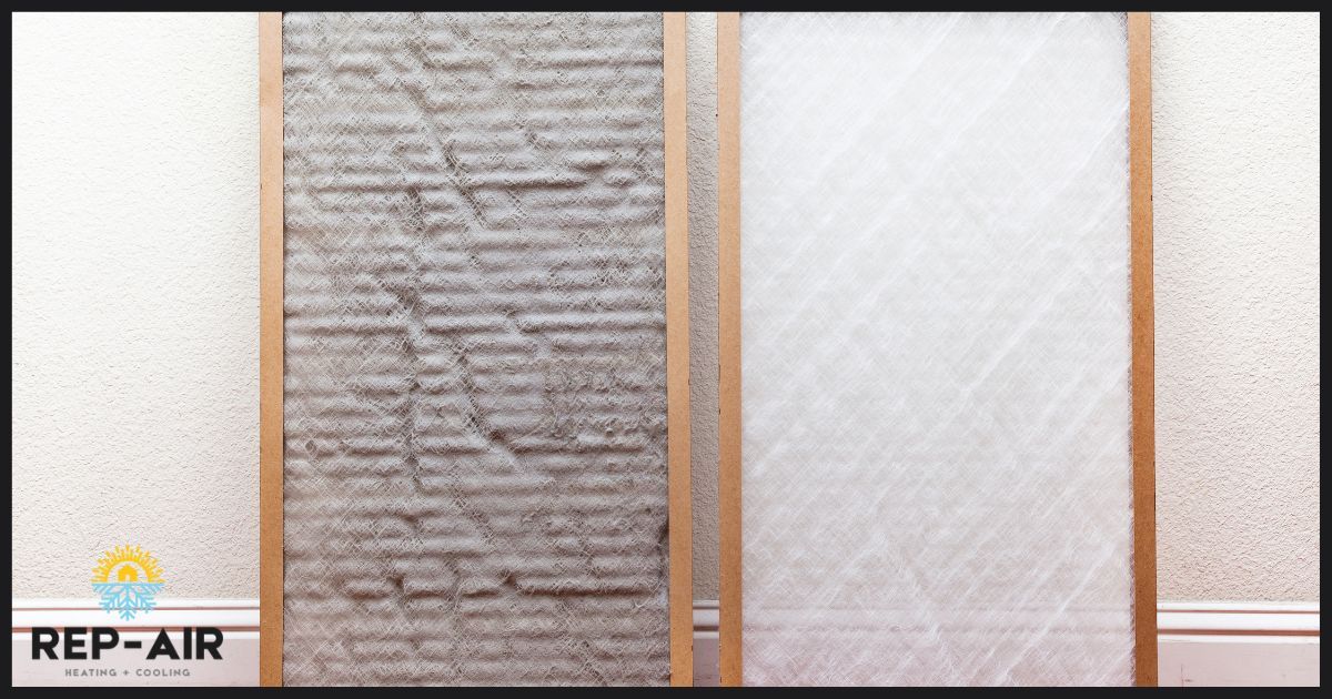 dirty air filter vs. clean one dirty air filter vs. clean one